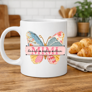Mimi Butterfly Artwork - Personalized Mug - Gift For Mom, Grandma, Mother's Day Gift