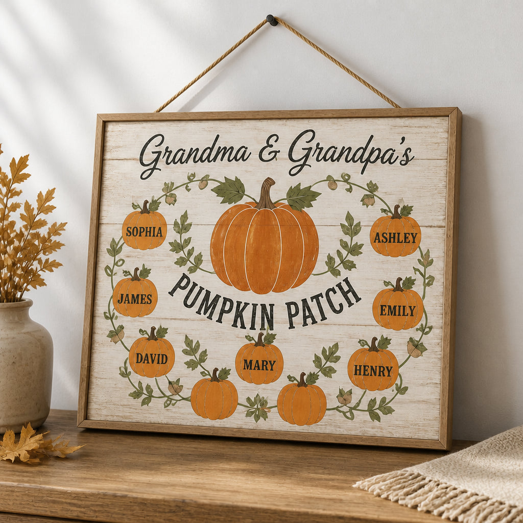 Grandma & Grandpa's Pumpkin Patch Personalized Wood Sign - Personalized Wood Sign 061772dc-26bf-4597-950b-db117b4ee98b.jpg