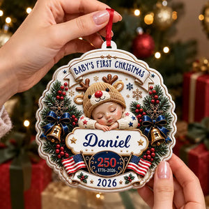 Personalized Baby First Christmas Ornament, Custom Name 1776-2026 Keepsake, 3D Relief Print 0650b565-4503-4c51-bbd0-f82fa69f193f-fdgfgftgf-1-.webp