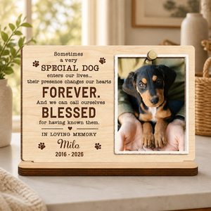 Personalized Dog Memorial Photo Table Sign – "Sometimes a very special dog..." - Personalized Wooden Photo Table Sign 067e93fe-936d-4dd4-9b2c-7cff880ffe6a.png