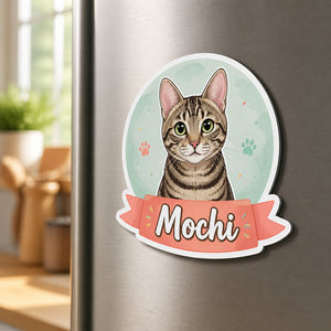 Custom Pet Portrait Name Badge Fridge Magnet - Personalized Custom Shape Fridge Magnet 06821342-1d95-40cd-be11-4a0848f19839.jpg