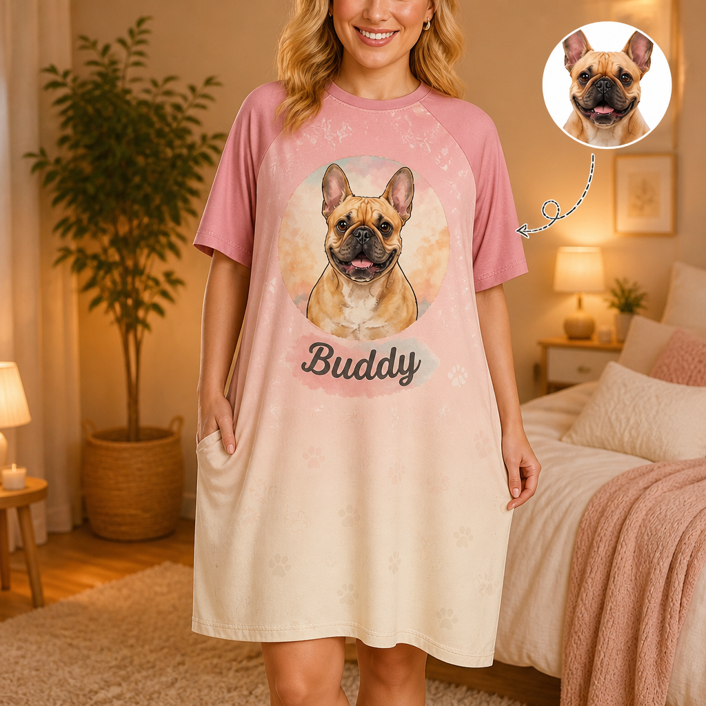 Custom Pet Portrait Sleep Tee — Upload Photo + Pet Name - Personalized Sleep Tee 068fe7c4-c0fb-4a8c-a0d6-46b39e368dea.png