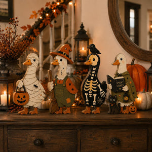 Halloween Goose Wooden Block Set, Cute Spooky Duck Shelf Decor, Farmhouse Fall Tiered Tray Accent, Witch Mummy Skeleton Home Gift Set 069d9b5e-c67d-4d8e-9733-f4e4b1972ca4-6.jpg