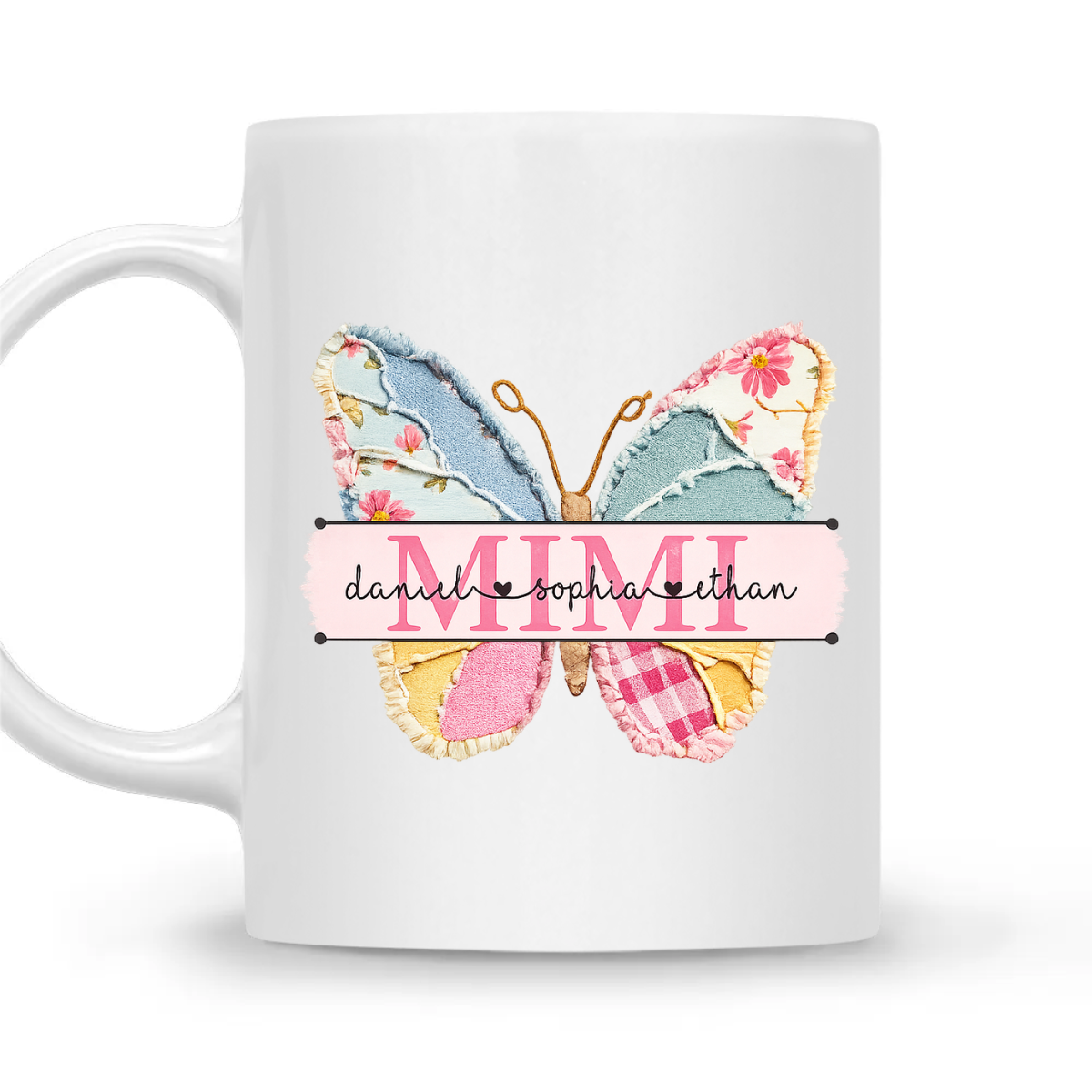 Mimi Butterfly Artwork - Personalized Mug - Gift For Mom, Grandma, Mother's Day Gift