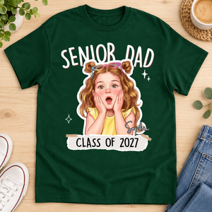 Personalized Senior Dad Shirt, Custom Graduate Photo T-Shirt with Name & Class of 2027, Proud Dad Graduation Gift, Senior Year Family Tee 06c431f7-7148-4250-bc7f-2b7f6c15dc38-8.png