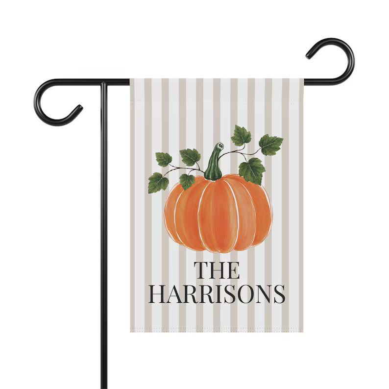 Personalized Pumpkin Garden Flag | Custom Family Fall Flag | Neutral Autumn Porch Decor | Personalized Last Name Outdoor Flag 06d2c87b-bbce-4921-ad73-e17769632f24-DFDS-4-.jpg
