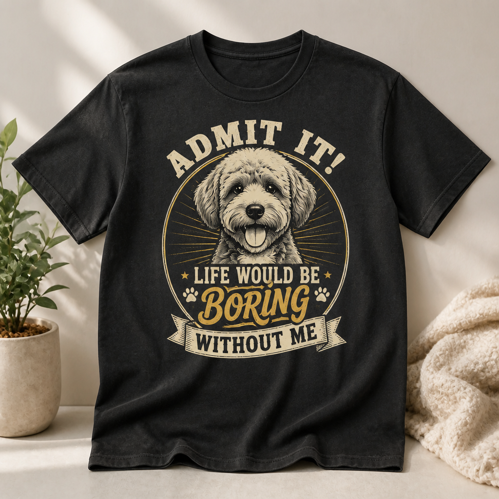 Admit It – Life Would Be Boring Without Me Dog Lover Tee - T-shirt 06e3d19e-f88a-4754-b192-8e4aad4d4a51.png