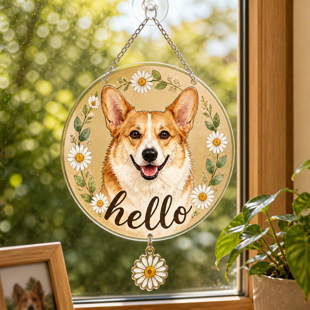 Hello Pet Portrait Doormat - Personalized 1 Layered Suncatcher with Charm 06f5e1ad-3a7d-47d8-b7d2-70d686323ce4.jpg