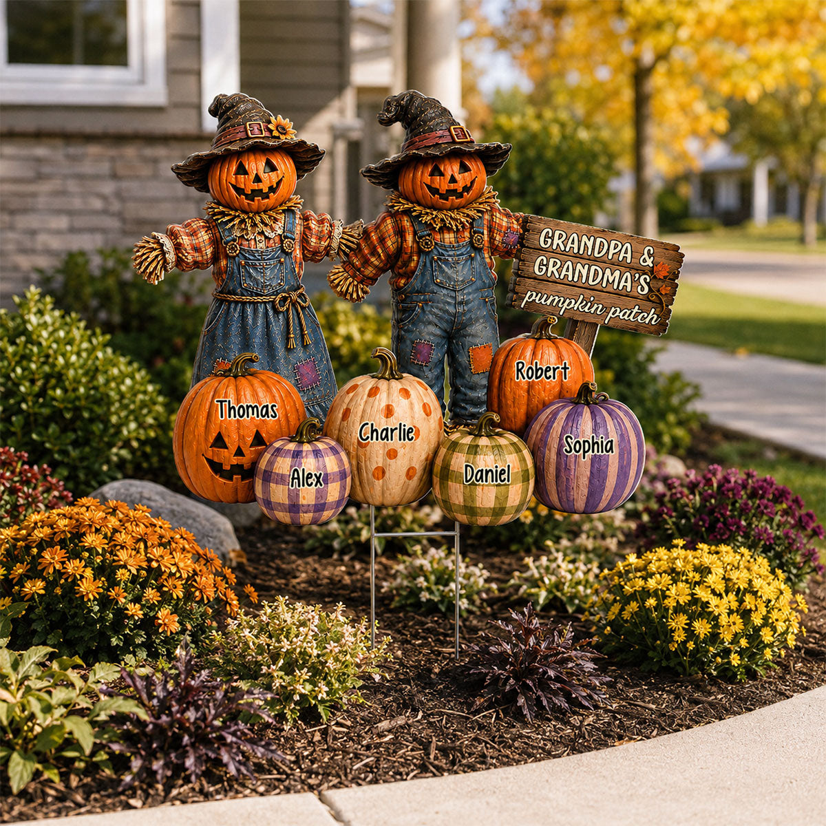 Halloween Fall Scarecrow Grandpa Grandma's Pumpkin Patch - Personalized Yard Sign - Fall Decor For Grandparents 06f65c7f-9499-4a86-b6af-6efef82a87f2-6.jpg