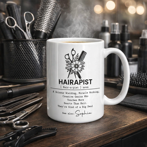 Hairapist Miracle Working, Personalized Coffee Mug, Gift For Hair Stylist