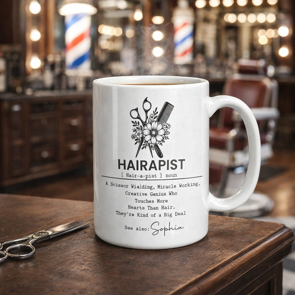 Hairapist Miracle Working, Personalized Coffee Mug, Gift For Hair Stylist
