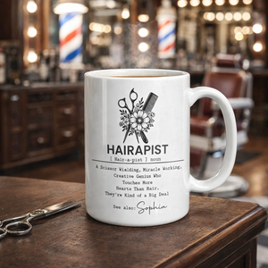 Hairapist Miracle Working, Personalized Coffee Mug, Gift For Hair Stylist