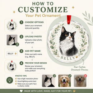 Custom Cat Watercolor Portrait Transparent Acrylic Ornament with Pet Name - Personalized Transparent Acrylic Ornament 0701a002-18fc-4a96-a3fd-b31794666c61.jpg