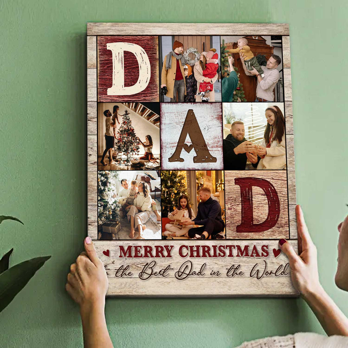 Custom Father s Day Gifts, Personalized Gifts For Dad, Christmas Gifts For Dad 2025, Dad Photo Gifts, Dad Photo Collage Canvas, Dad Birthday Gifts