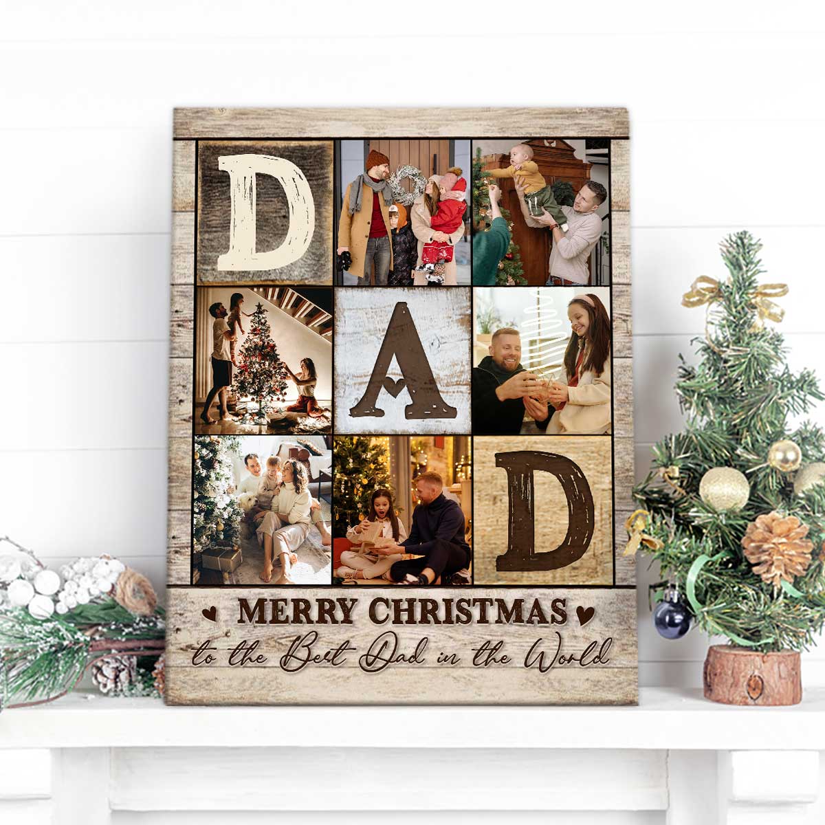 Custom Father s Day Gifts, Personalized Gifts For Dad, Christmas Gifts For Dad 2025, Dad Photo Gifts, Dad Photo Collage Canvas, Dad Birthday Gifts