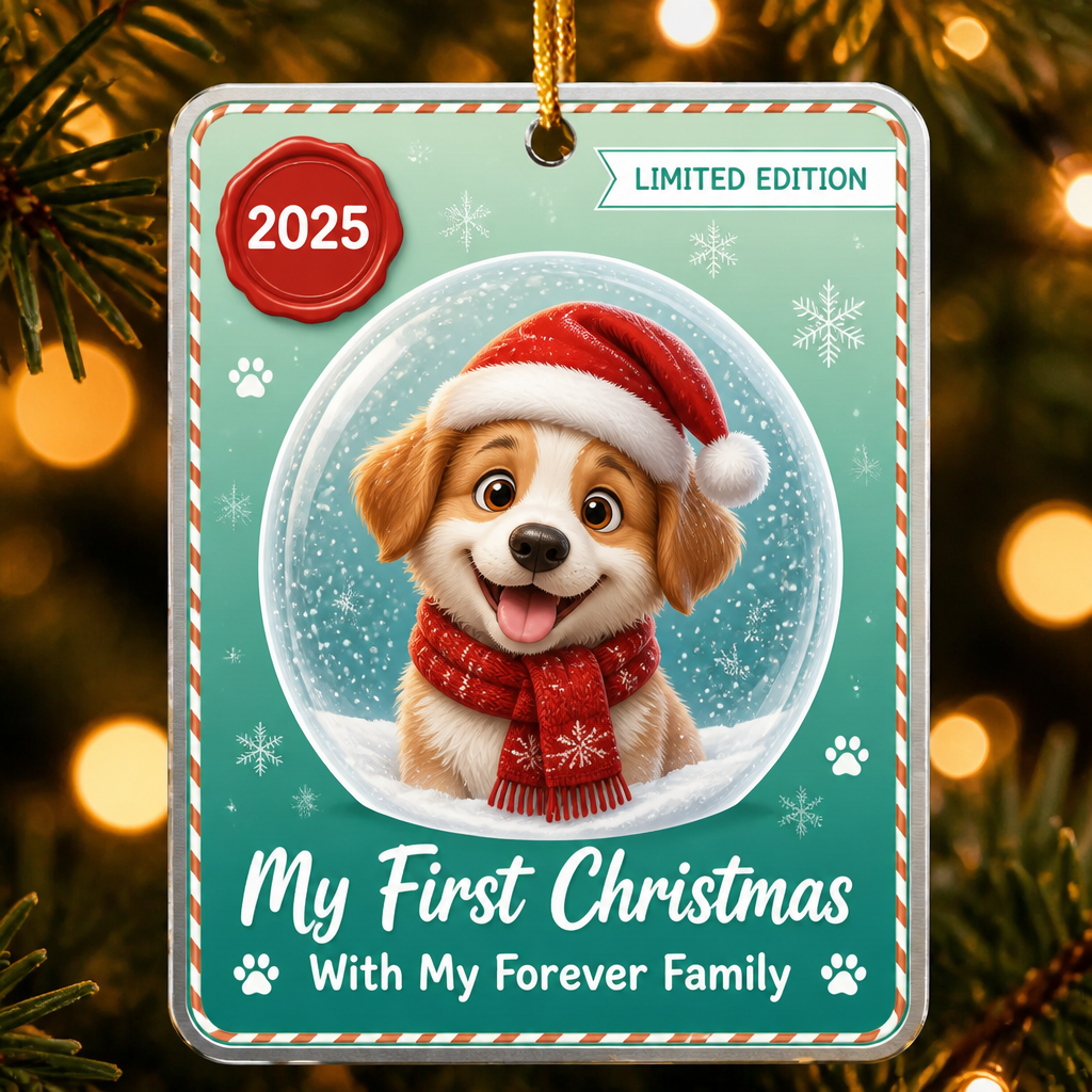 2025 Pet Adoption First Christmas Ornament – Limited Edition - Aluminum Ornament 071e27f9-5da3-4f86-baaa-9bc915dbe334.png