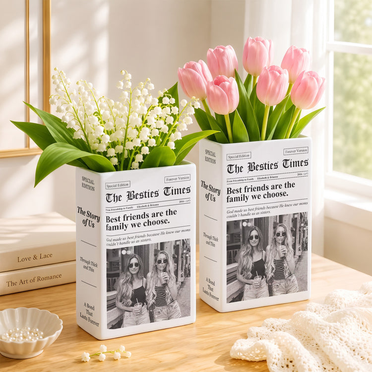 Friendship Newspaper Custom Photo Best Friend Keepsake Gift For Her - Personalized Vase 073c1d8e-6f90-4b21-ac90-5108c006b56b-Friendship_Newspaper_Custom_Photo_Best_Friend_Keepsake_Gift_For_Her_Personalized_Vase_3.jpg