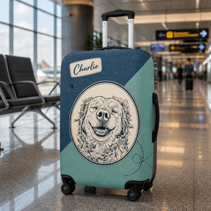 Custom Pet Portrait Luggage Cover — Name + Travel Stamp Design - Personalized Luggage Cover 075dad36-f56d-4799-b914-010fc0686881.jpg