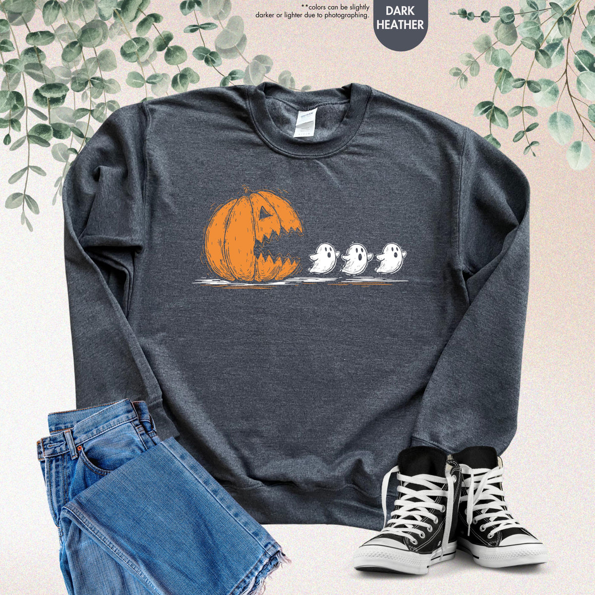 Halloween Pumpkin Eat Ghost Shirt, Funny Halloween Shirt, Halloween Gamer Gift, Halloween Party Tee, Pumpkin Ghost Shirt, Spooky Ghost Tee 076e9e4c-bc1a-4648-b68a-3047ea22b0bc-3.jpg