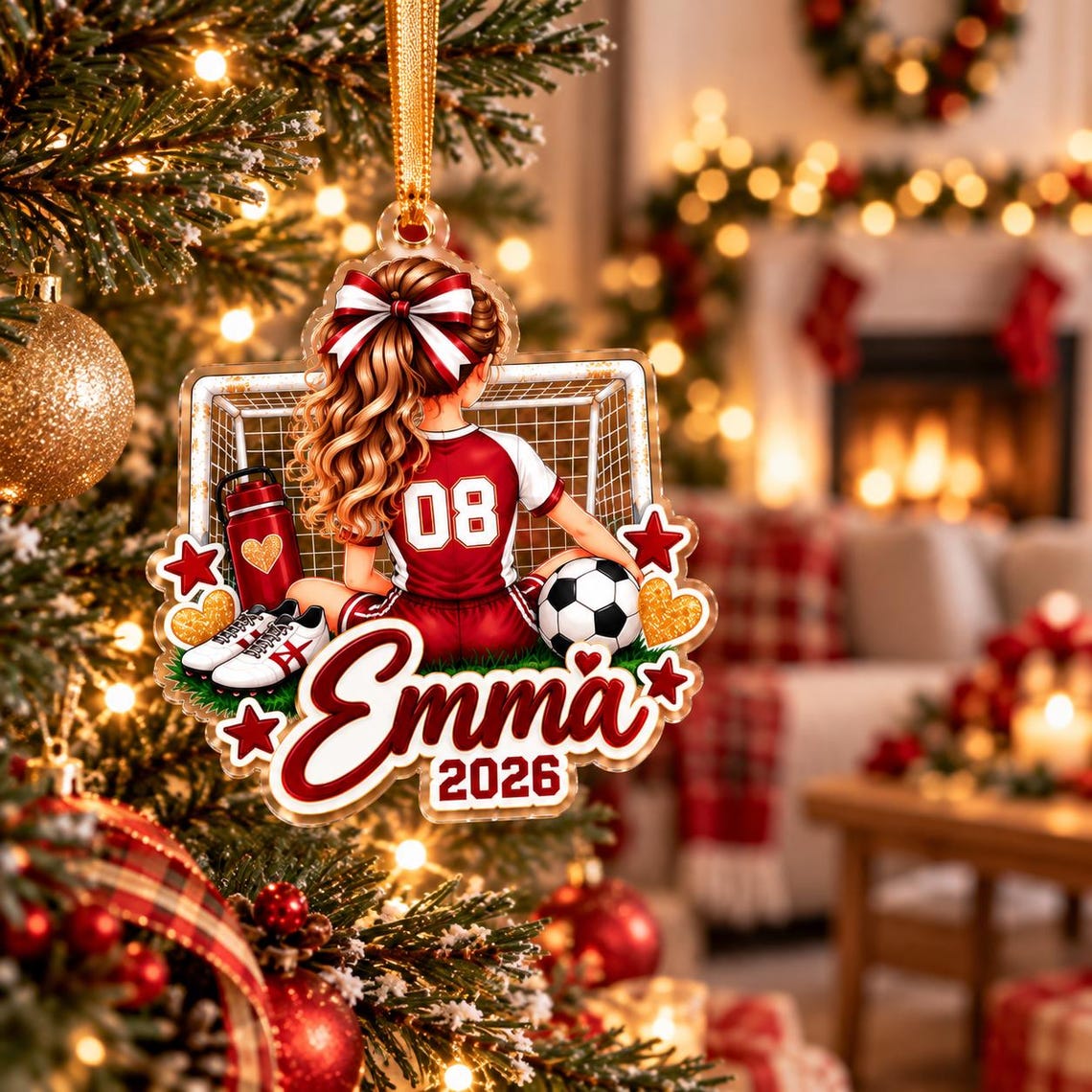 Personalized Soccer Girl Christmas Ornament, Custom Soccer Player Acrylic Ornament with Name & Jersey Number, Soccer Team Gifts for Girls 077d0b1a-c351-4ac8-bb8d-40a797e04cfa-3.jpg