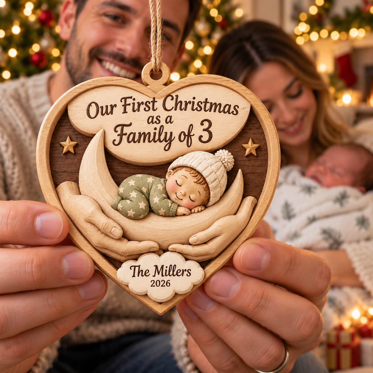 Personalized First Christmas as a Family of 3 Ornament 2026 – Baby Girl’s First Christmas Keepsake, Custom Family Name, Gift for New Parents 0794e22f-569f-41f0-ab22-07adeba9d74e-First-Christmas-Family-Heart-Ornament-2.png