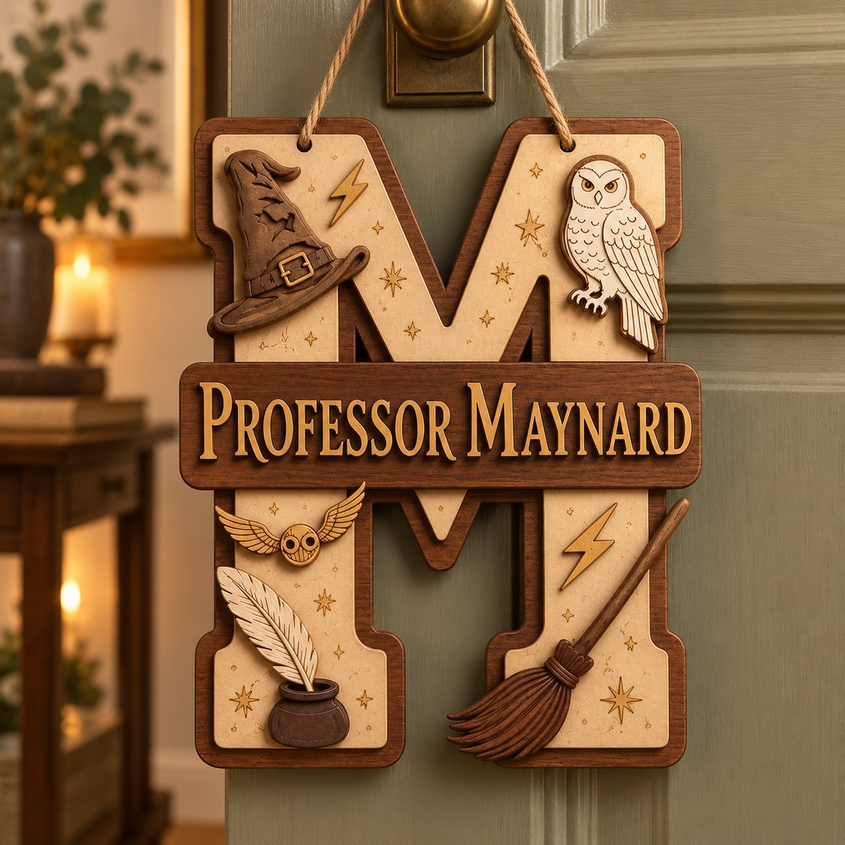 Personalized Wizard Initial Wooden Sign, Custom Teacher Door Hanger, Magical Professor Name Gift 0798b559-9f8e-4205-b2b2-69229f50f5b5-hrtfhju-3-.png