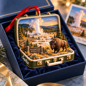 Personalized Yellowstone National Park 3D Suitcase Ornament – Christmas Gift for Nature Lovers & Custom Travel Keepsake 07a33835-d743-4fd7-9e22-fa3ab752540b-Yellowstone-Suitcase-Ornament-in-Midnight-Velvet-3.png