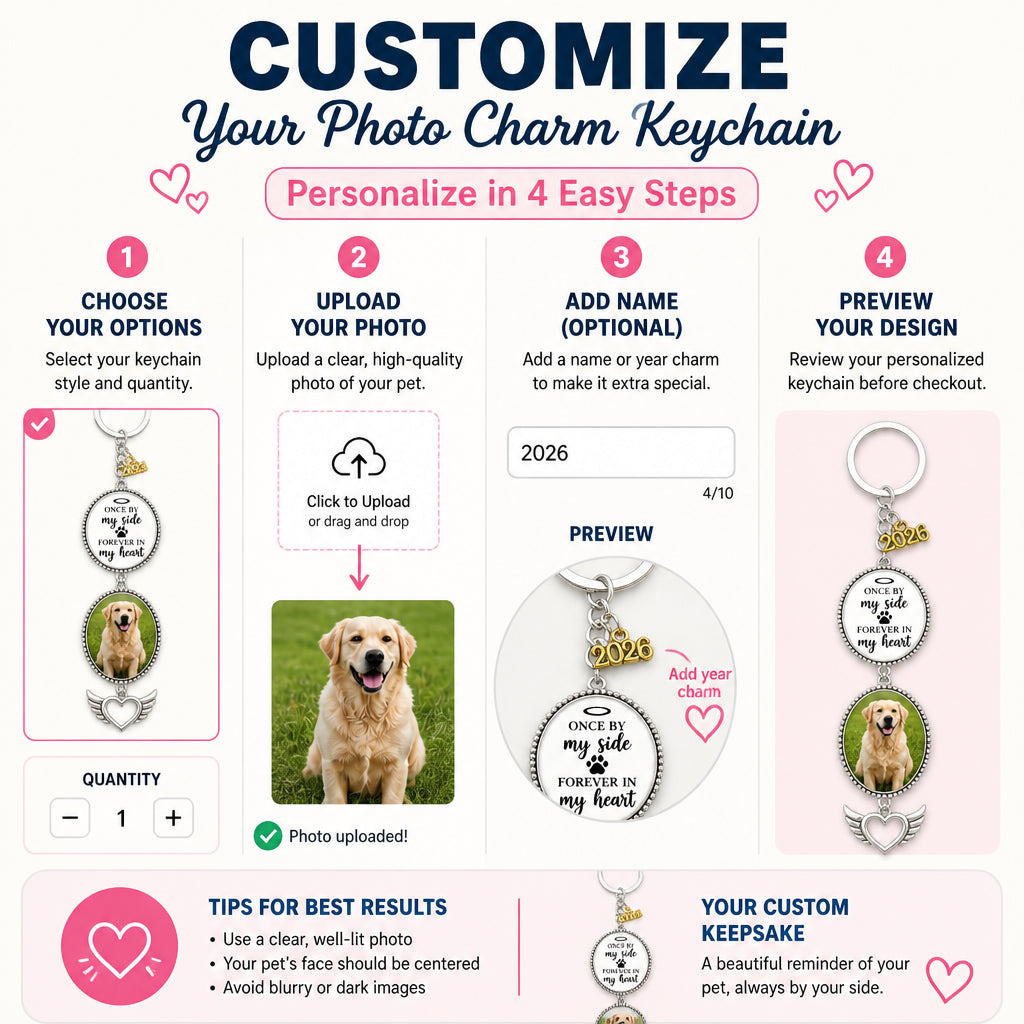 Pet Memorial Graduation Photo Charm Keychain — Once By My Side - Personalized Photo Charm Keychain 07cc9be8-9e4d-4498-a939-272ffd09ae2e.jpg