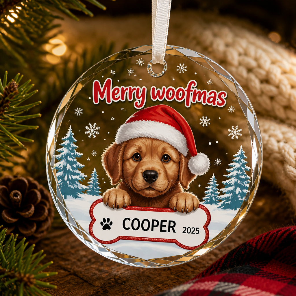 Merry Woofmas Personalized Dog Name & Year Crystal Ornament - Personalized Crystal Ornament 07d7a2a4-992d-48c3-a989-0c0f2181d5f0.jpg
