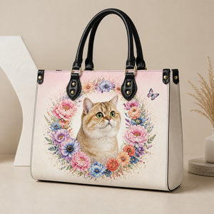 Custom Pet Photo Floral Leather Shoulder Bag - Personalized Leather Shoulder Bag 07dacf1c-5c49-46b4-bb5f-0fc203145136.jpg