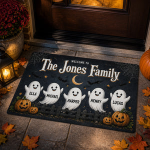 Halloween Family Ghost Doormat — Personalized Surname & Names - Personalized Doormat 07e410ae-3e08-46c3-a94b-2b7eeac340f3.jpg