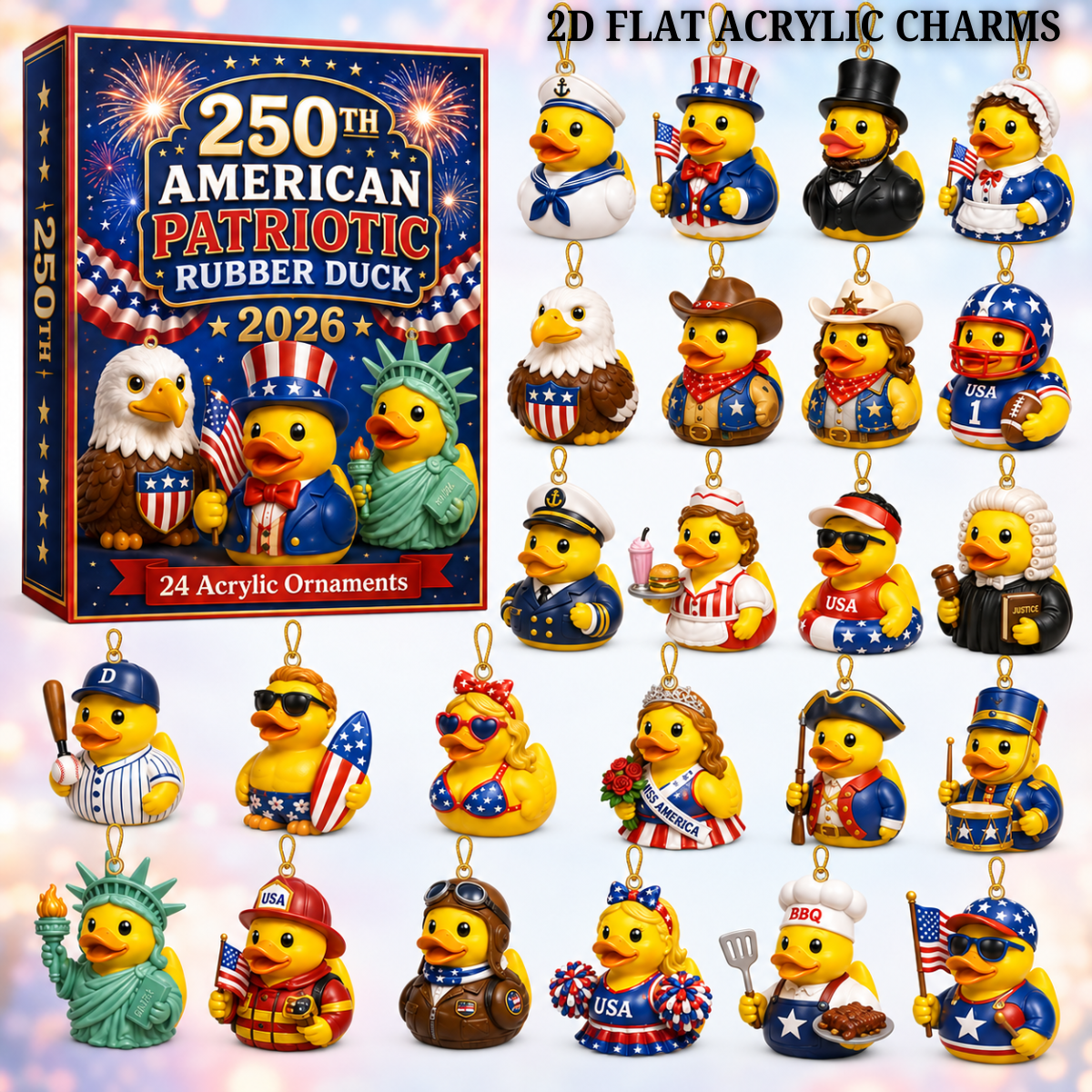 American Patriotic Rubber Duck Advent Calendar 2026 - 24-Day Festive Countdown, Acrylic Charms Blind Box - Gift For Family & Friends 07e5a69d-675d-4ad2-a81c-2d4bd823d15d-patriotic-duck-text.png