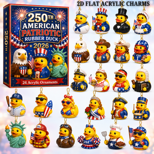 American Patriotic Rubber Duck Advent Calendar 2026 - 24-Day Festive Countdown, Acrylic Charms Blind Box - Gift For Family & Friends 07e5a69d-675d-4ad2-a81c-2d4bd823d15d-patriotic-duck-text.png