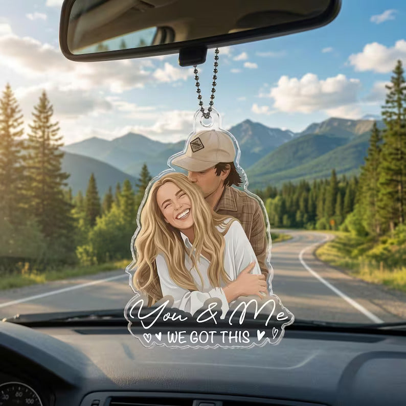 Personalized Couple Car Hanging Ornament, Custom Photo Acrylic Car Charm, Anniversary Gift for Him Her, Rearview Mirror Ornament 07f1f0fe-ece9-4185-b24e-da46975bff03-rret-2-.jpg