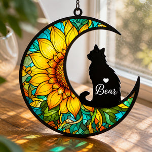 Custom Cat Name Stained-Glass Suncatcher – Moon & Irises - Personalized Suncatcher Ornament 07f24656-8765-4b7e-a253-d5c603951825.jpg