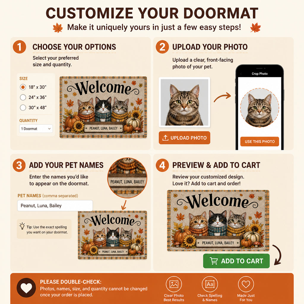Autumn Cats Welcome Doormat – Personalized Pet Names - Personalized Doormat 07fbedc4-d86c-4e23-84e8-550aa5196c9a.jpg