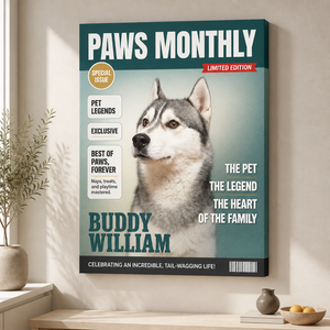 Custom Pet Magazine Cover Canvas – Paws Monthly Edition - Personalized Canvas 0813bf87-bf3b-412c-aaf9-1351445227ff.png