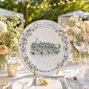 Personalized Wedding Venue Porcelain Platter-Wedding Gift for Newlyweds-Couple Gift-Romantic Whimsical Ceramic-Anniversary Plate 0824eab0-41b8-479b-9a93-51c6a4ba5419-banner-2.png