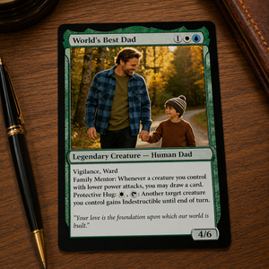 Custom MTG Style Cards, Personalized Father's Day Magic Card, New Dad, Husband, Birthday Gift