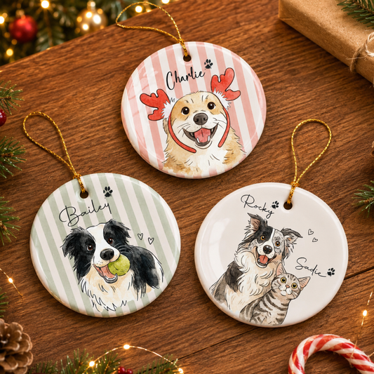 Personalized Watercolor Pet Photo Ornament, Custom Memorial Keepsake, Christmas Decoration For Pet Lovers 08319be6-58cc-4b52-b3e7-2ec6996b790c-1.png