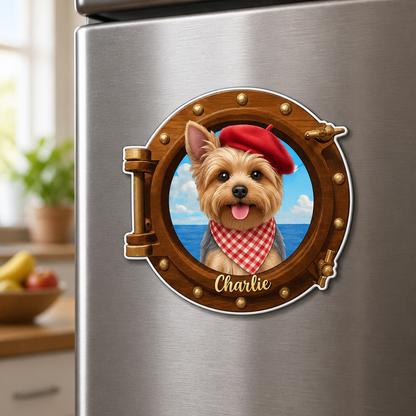 Custom Pet Portrait Nautical Postcard Magnet – Upload Photo - Personalized Custom Shape Fridge Magnet 08352ae0-2903-4cc0-91f8-3ddecd29cd2f.png