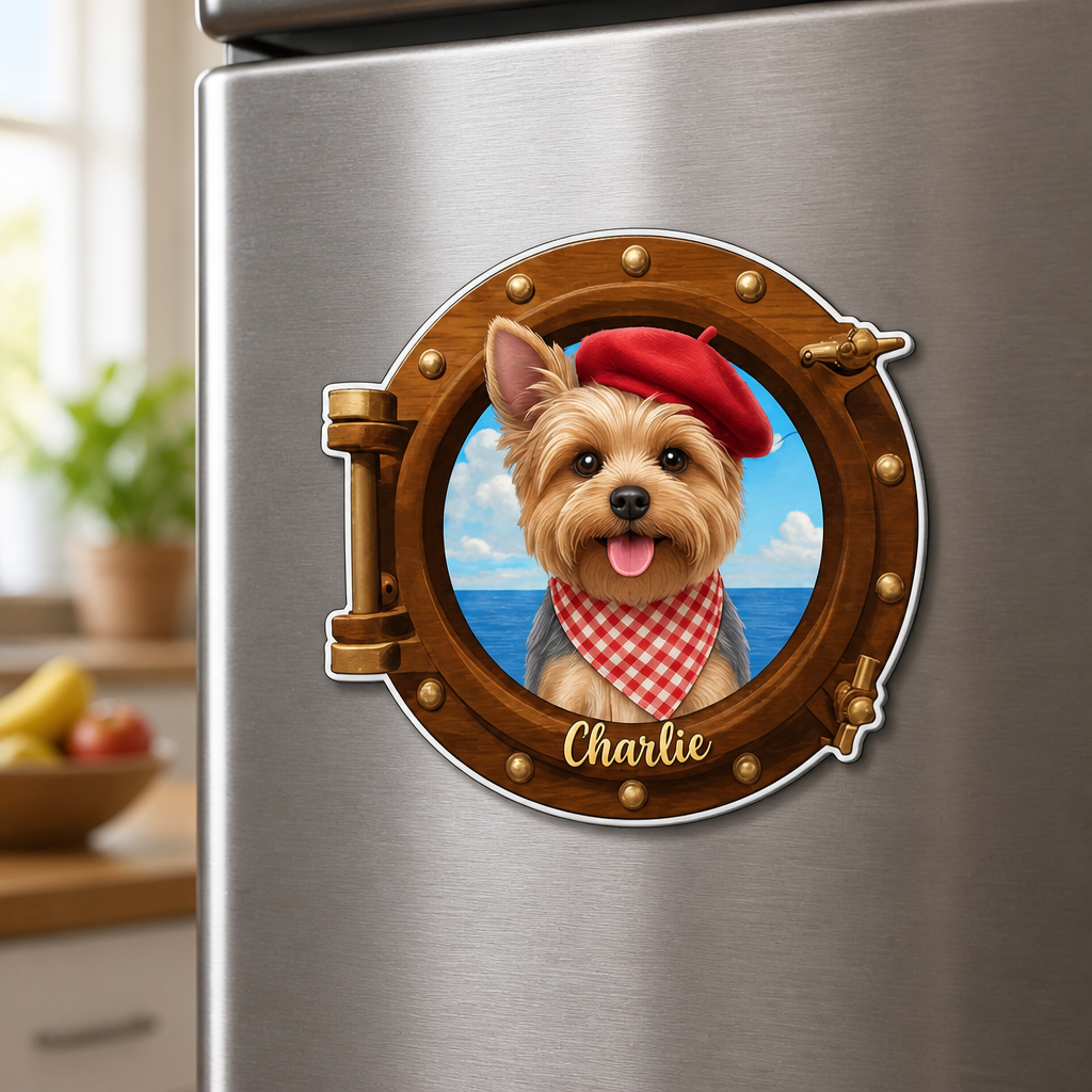 Custom Pet Portrait Nautical Postcard Magnet – Upload Photo - Personalized Custom Shape Fridge Magnet 08352ae0-2903-4cc0-91f8-3ddecd29cd2f.png