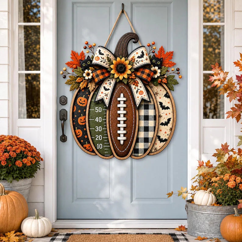 Football Pumpkin Door Sign, Halloween Fall Wreath, Autumn Sports Decor, Game Day GIFT 2026, Harvest Front Door Hanging, Football Fan Gift 08384e97-c629-4755-b988-d1afdd569a63-fggfy-3-.webp