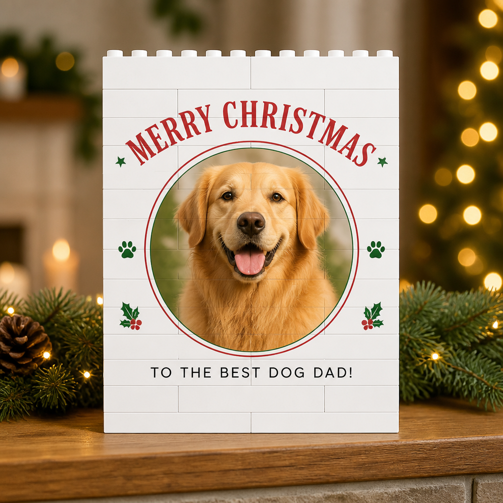 Merry Christmas Dog Dad Photo Block Puzzle - Personalized Custom Building Block Puzzle 08472e43-1436-467e-bd5d-7ca5135000cc.png