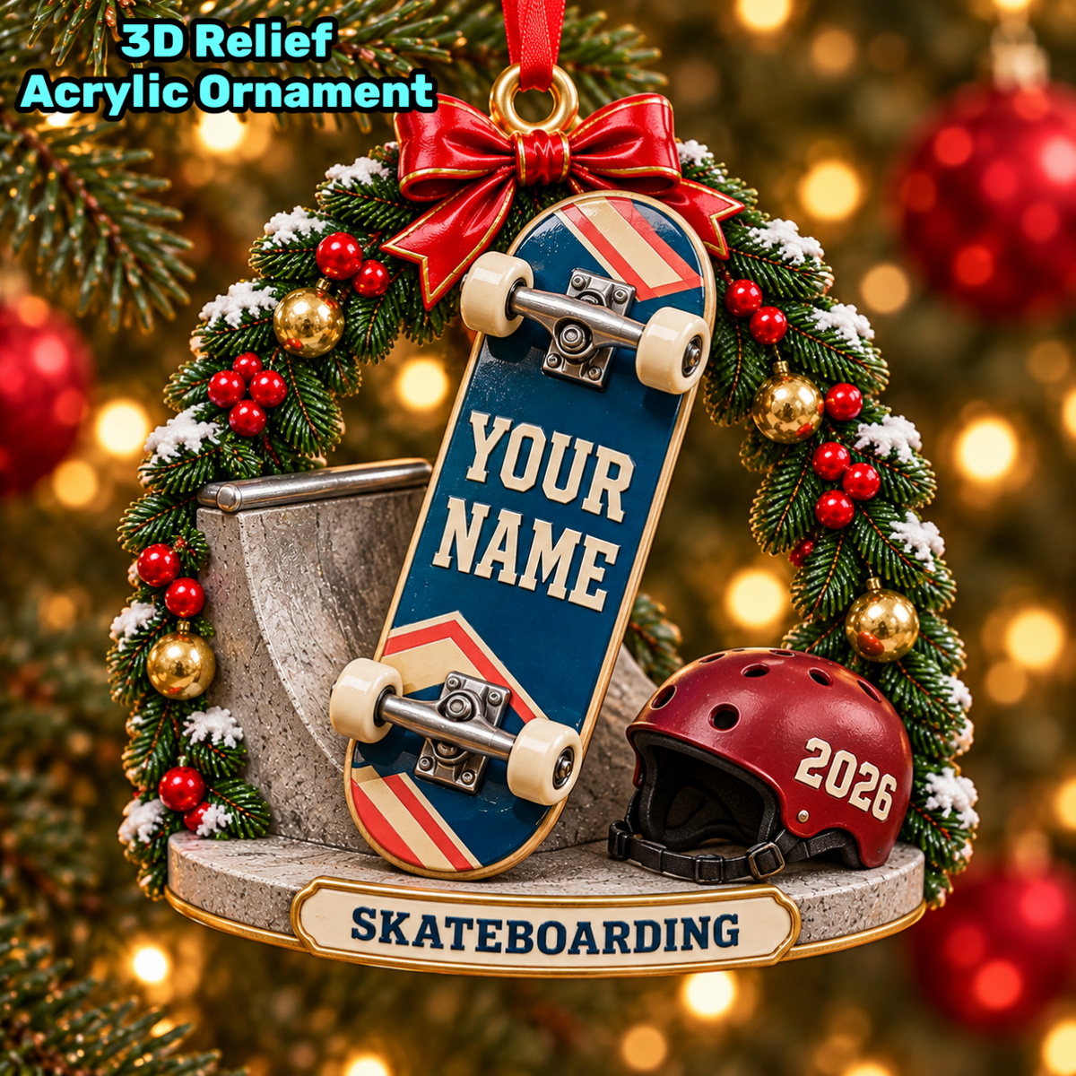 Personalized Skateboard Christmas Ornament – Custom Name Gift for Skateboarders 08512beb-1366-4831-9703-5391d851e0bb-mockup-annotated-1790754910903.png