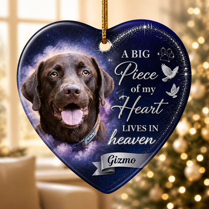 Pet Memorial Heart Ornament – Photo + Name – A Big Piece of My Heart Lives In Heaven - Personalized Shape Ornament 085261b0-4d15-4f7e-8349-4aa91f5921bc.png