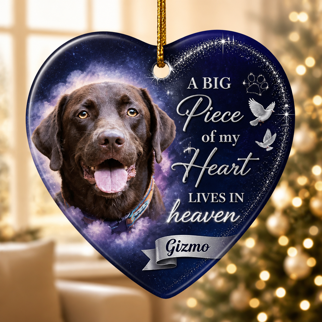 Pet Memorial Heart Ornament – Photo + Name – A Big Piece of My Heart Lives In Heaven - Personalized Shape Ornament 085261b0-4d15-4f7e-8349-4aa91f5921bc.png
