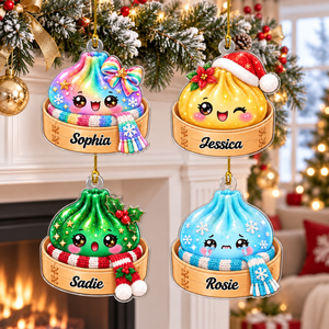 Colorful Dumpling - Personalized Acrylic Ornament - Christmas Gift For Family, Friends 086e1e2b-978e-48dc-895a-5e9cd9cc3430-banner-1.png