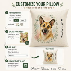 Custom Watercolor Pet Portrait Pillow – Upload Photo + Name - Personalized Pillow 087375e4-7e7e-459d-b217-4a61b42b01cc.jpg