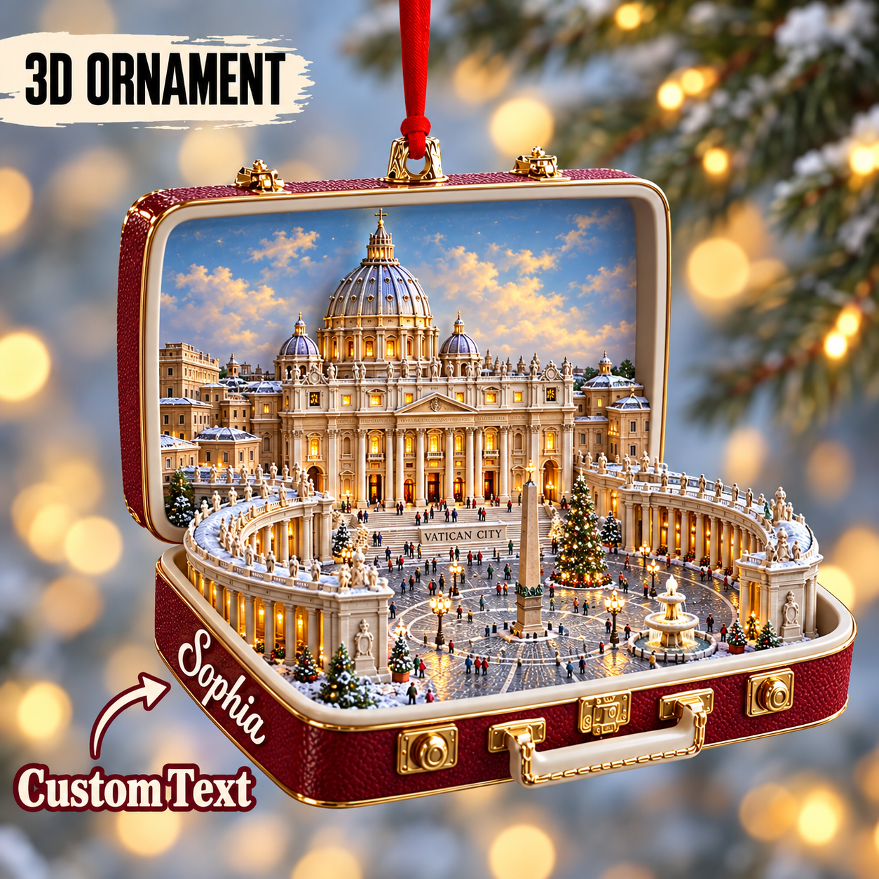 Personalized St. Peter's Basilica 3D Suitcase Christmas Ornament – Vatican City Travel Souvenir & Catholic Gift 0873c486-6218-4a36-b055-679de247e04a-Sophia-s-St.-Peter-s-Basilica-ornament.png